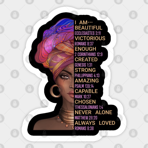I am beautiful & loved Sticker by UrbanLifeApparel